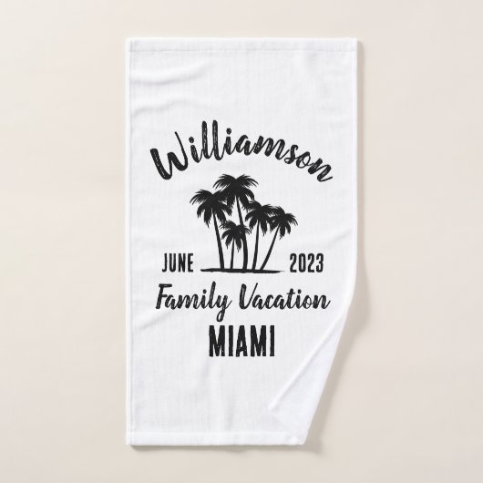Vacances familiales personnalisées (Serviette à main)