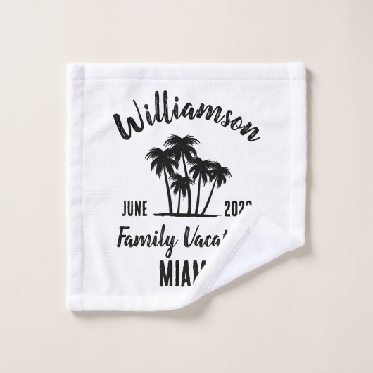 Vacances familiales personnalisées (Gant de toilette)