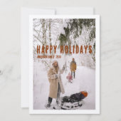 Vacances famille artisanat papier carte rustique (Devant)