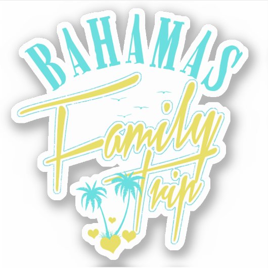 Vacances Famille Voyage Bahamas Sticker Cruise (Devant)