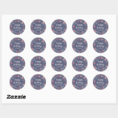 Vacances feuillage d'hiver bleu et rouge Sticker (Feuille)
