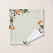 Vacances Feuillage séché mandarin oranges pin vert (Gant de toilette)