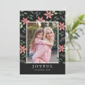 Vacances florales, carte photo de Noël (Debout devant)