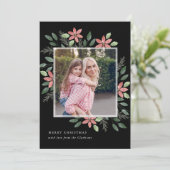 Vacances florales, carte photo de Noël (Debout devant)