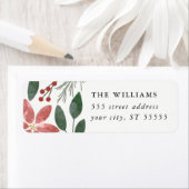 Vacances florales - étiquette de adresse de retour (En situation)