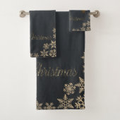 Vacances Gold Balls Snowflakes Dark (En situation)