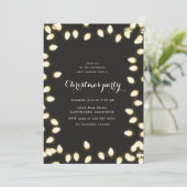 Vacances Golden Lights Christmas Party Invitation (Debout devant)