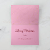 Vacances Golden Retriever Joyeux Noël Carte rose (Intérieur)