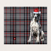 Vacances Grand Danois Rouge et gris Plat Noël (Outside Unfolded)