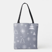 Vacances Gris Arbres de Noël Sac fourre-tout moder (Dos)