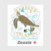 Vacances Harbour Island Bahamas Sticker Cruise (Feuille)