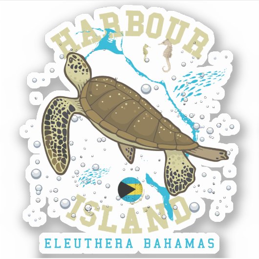 Vacances Harbour Island Bahamas Sticker Cruise (Devant)