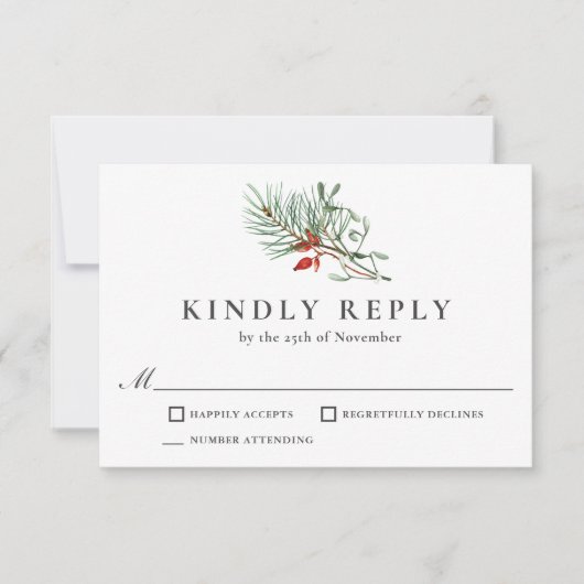 Vacances hiver Botanique de verdure et baies RSVP (Devant)