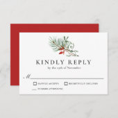 Vacances hiver Botanique de verdure et baies RSVP (Devant / Derrière)