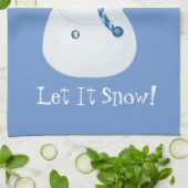 Vacances hiver Snowman serviette de cuisine (Plié)