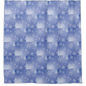 Vacances Hiver Terre Flocon de neige rideau de dou (Devant)