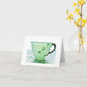 Vacances irlandaises de carte vierge de tasse de (Fleur jaune)