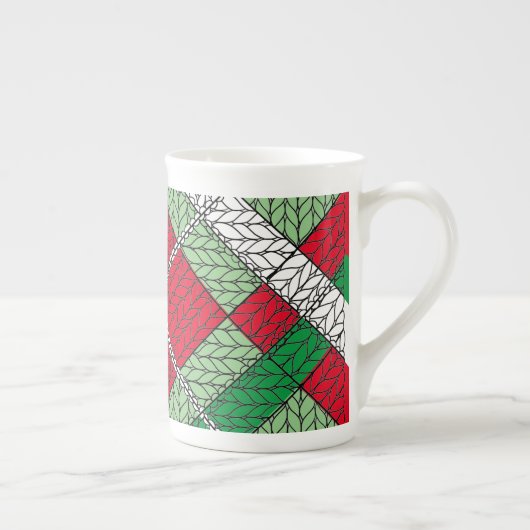 VACANCES JACQUARD KNIT Bone China Mug (Droite)