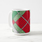 VACANCES JACQUARD KNIT Tall White Mug (Devant gauche)