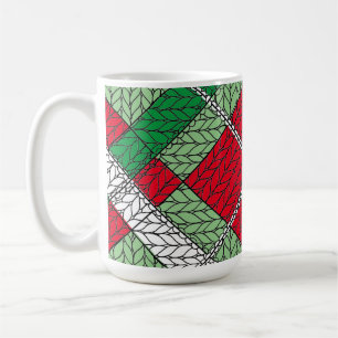 VACANCES JACQUARD KNIT Tall White Mug