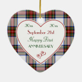 Vacances Jouées 1er Anniversaire Ornements de Noël (Dos)