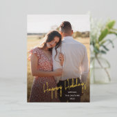 Vacances Joyeuses Modernes Simple Script Photo (Debout devant)