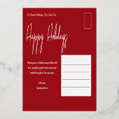 Vacances Joyeuses Modernes Simple Script Photo (Verso)