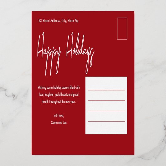 Vacances Joyeuses Modernes Simple Script Photo (Verso)