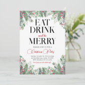 Vacances Joyeux Noël Dîner Fête Invitation (Debout devant)