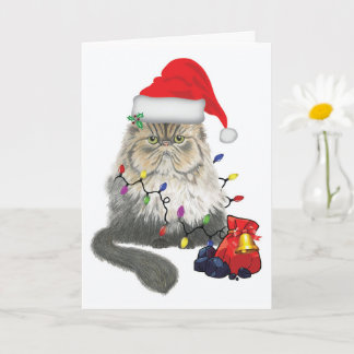 Vacances Kitty ~ 5" x 7" Carte de voeux pliée