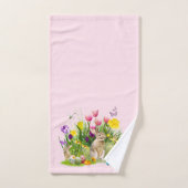 Vacances lapin et oeufs de Pâques (Serviette à main)