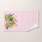 Vacances lapin et oeufs de Pâques (Serviette à main)