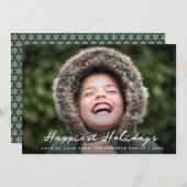 vacances les plus heureuses carte de noël moderne (Devant / Derrière)