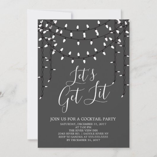Vacances Lit Cocktail Party Invitation (Devant)