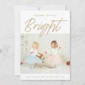 Vacances lumineuses | Carte photo de Noël (Devant)