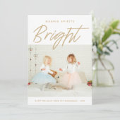 Vacances lumineuses | Carte photo de Noël (Debout devant)