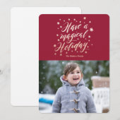 vacances magiques Papier Carte photo de vacances (Devant / Derrière)