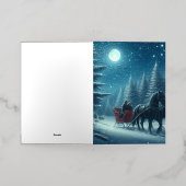 Vacances Métallisée Carte de Noël pliée (Mise à l'extérieur)