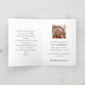 Vacances Métallisée Carte de prière commémorative funéraire catholique (Couchage intérieur)