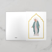 Vacances Métallisée Carte de prière commémorative funéraire catholique (Mise à l'extérieur)