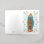 Vacances Métallisée Carte de prière commémorative funéraire catholique (Mise à l'extérieur)