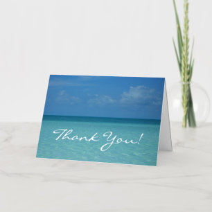 Vacances Métallisée Carte de remerciements Horizon Caraïbes