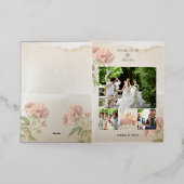 Vacances Métallisée Carte De Remerciements Mariage photo (Mise à l'extérieur)