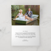 Vacances Métallisée Carte de remerciements photo pliée FOIL de script  (Couchage intérieur)