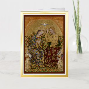 Vacances Métallisée Carte de voeux de Jésus et Marie Coronation
