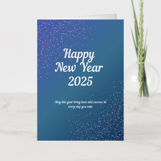 Vacances Métallisée Carte de voeux pliée (Recto)