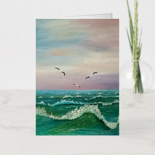 Vacances Métallisée Carte de voeux pliée