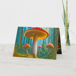 Vacances Métallisée Carte de vœux pliée en aluminium Mellow Mushroom