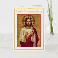 Carte de voeux pour le premier jour de la communio