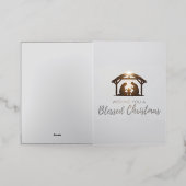 Vacances Métallisée Elégante crèche Carte de Noël (Mise à l'extérieur)